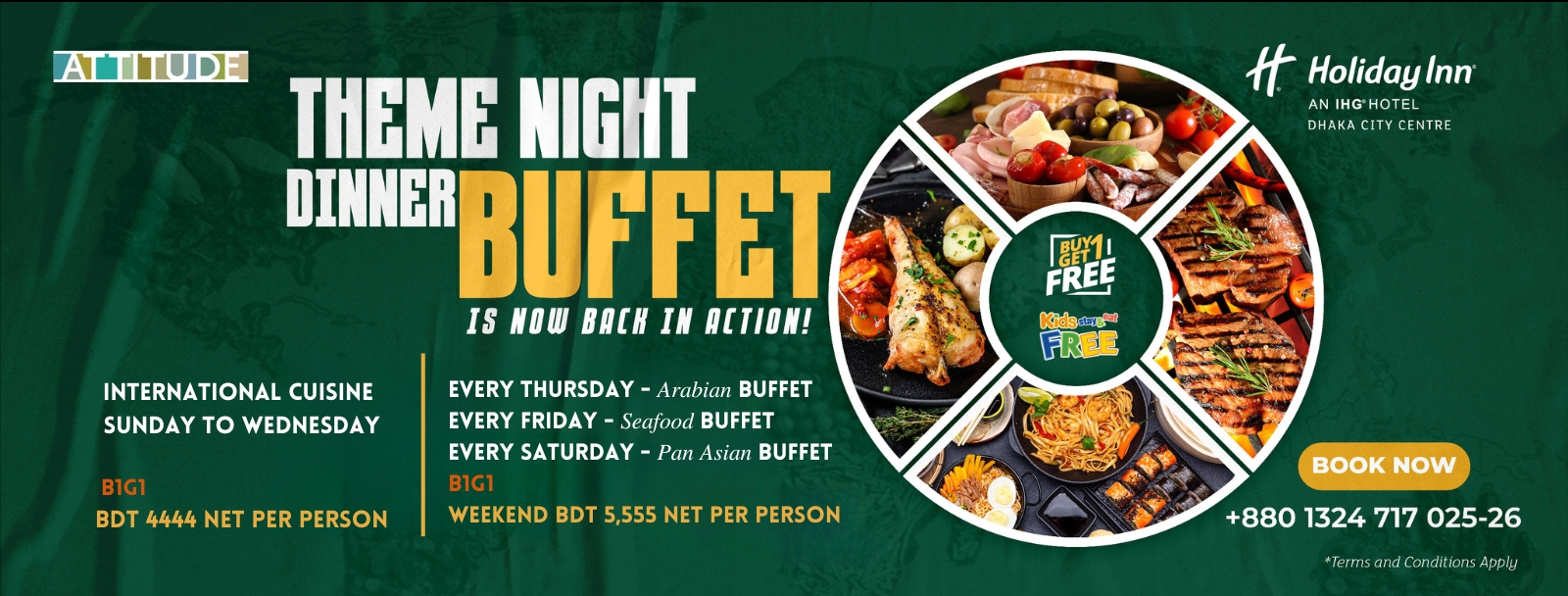 Attitude Restaurant at Holiday Inn Dhaka City Centre